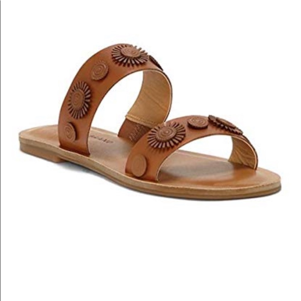Lucky Brand Women's Adalyn Flat Sandals brown 8.5
